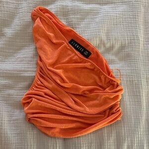 Lioness Orange One Shoulder Top